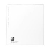 Name des künstlerischen Monogramms schwarz formale Notizblock (Vorderseite)