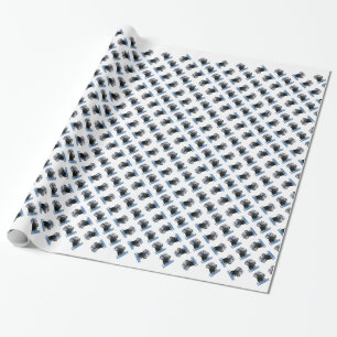 Name des Labradors (schwarz) Geschenkpapier