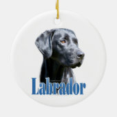 Name des Labradors (schwarz) Keramik Ornament (Hinten)