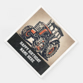 Name des landwirtschaftlichen Betriebs Happy Birth Serviette (Ecke)