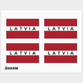 Name des latvia-Länderflagge Rechteckiger Aufkleber (Blatt)