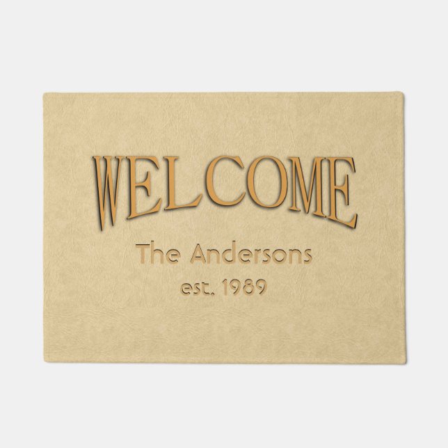 Name des Leather Look Fußmatte (Vorderseite)