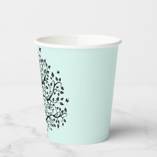 Name des Lebensbaums Pappbecher (Links)