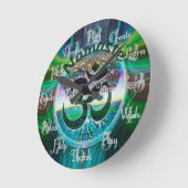 Name des Lebensbaums Runde Wanduhr (Winkel)