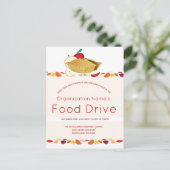 Name des Lebensmittellaufwerks Blätter Cartoon Pie Postkarte (Stehend Vorderseite)