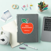 Name des Lehrerraums Nummer Red Green Apple Aufkleber (iPad Hülle)