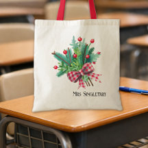 Name des Lehrers, Brandzweige Red Berries Gingham