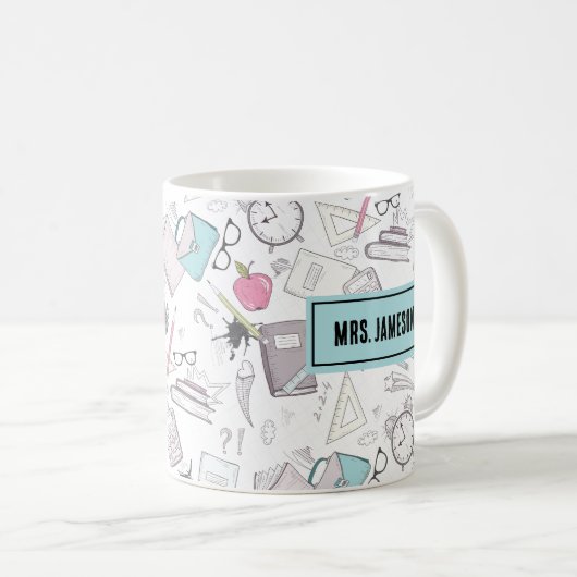 Name des Lehrers Kaffeetasse (VorderseiteRechts)