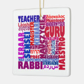 Name des Lehrers Keramikornament (Links)