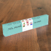 Name des Lehrers Namensplakette (Seite)