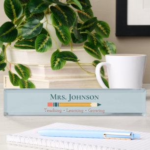 Name des Lehrers Namensplakette
