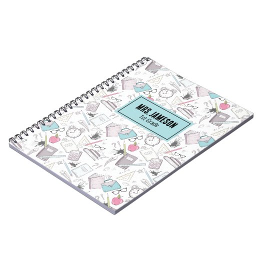 Name des Lehrers Notizblock (Linke Seite)