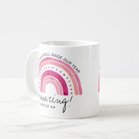 Name des Lehrers Phantastisch | Doodle Rainbow Kaffeetasse (Vorderseite Links)