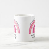 Name des Lehrers Phantastisch | Doodle Rainbow Kaffeetasse (Mittel)