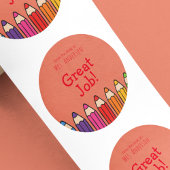 Name des Lehrers Runder Aufkleber