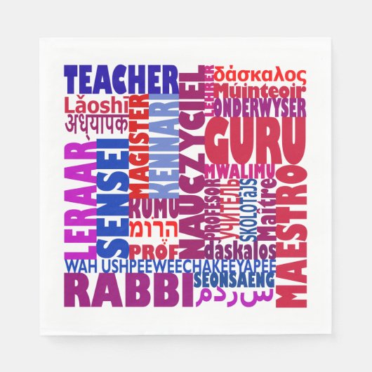 Name des Lehrers Serviette (Vorderseite)