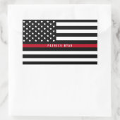 Name des Leuchtfeuerflag-Felds der dünnen roten Li Rechteckiger Aufkleber (Tasche)