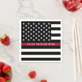 Name des Leuchtfeuerflag-Felds der dünnen roten Li Serviette (Beispiel)