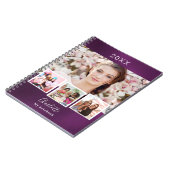 Name des lila Fotos Notizblock (Linke Seite)