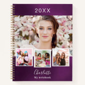 Name des lila Fotos Notizblock (Vorderseite)