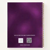 Name des lila Fotos Notizblock (Rückseite)