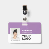 Name des Lila Fotos oder des Qr-Codes Ausweis (Vorderseite mit Clip)