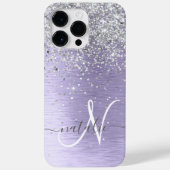 Name des lila gebürsteten Metalls Silber Glitzer M Case-Mate iPhone Hülle (Rückseite)