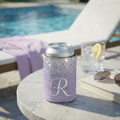 Name des lila gebürsteten Metalls Silber Glitzer M Dosenkühler