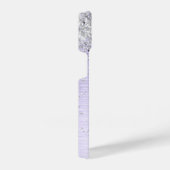 Name des lila gebürsteten Metalls Silber Glitzer M iPhone Hülle (Rechte Seite)