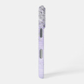 Name des lila gebürsteten Metalls Silber Glitzer M iPhone Hülle (Rechte Seite)