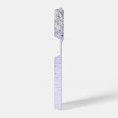 Name des lila gebürsteten Metalls Silber Glitzer M iPhone Hülle (Rechte Seite)