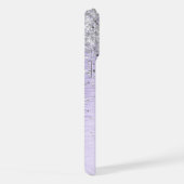 Name des lila gebürsteten Metalls Silber Glitzer M iPhone Hülle (Rechte Seite)