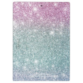 Name des Lila Glitzer des Girl-Pink-Blauen Klemmbrett (Rückseite)