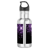 Name des lila Glitzer Edelstahlflasche (Rückseite)