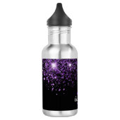 Name des lila Glitzer Edelstahlflasche (Links)
