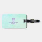 Name des Lila Glitzer Mermaid Gepäckanhänger (Rückseite horizontal)