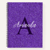 Name des Lila Glitzer Notizblock (Vorderseite)
