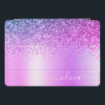 Name des lila Glitzer Sparkle Glam Metal Monogram iPad Pro Cover<br><div class="desc">Lila Imitate belichten metallische Sparkle Glitzer gebürstete Metal Monogramm Name Laptop-Gehäuse. Das macht den perfekten 16 Geburtstag,  Hochzeit,  Brautparty,  Jubiläum,  Babydusche oder Junggeselinnen-Abschied Geschenk für jemanden,  der Lieben glamourösen Luxus und schicke Stile.</div>