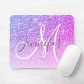 Name des Lila Glitzern des Girl-Pink-Glitzer Mousepad (Mit Mouse)
