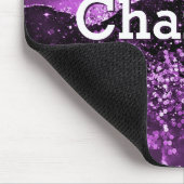 Name des lila Marmormonogramms Mousepad (Ecke)