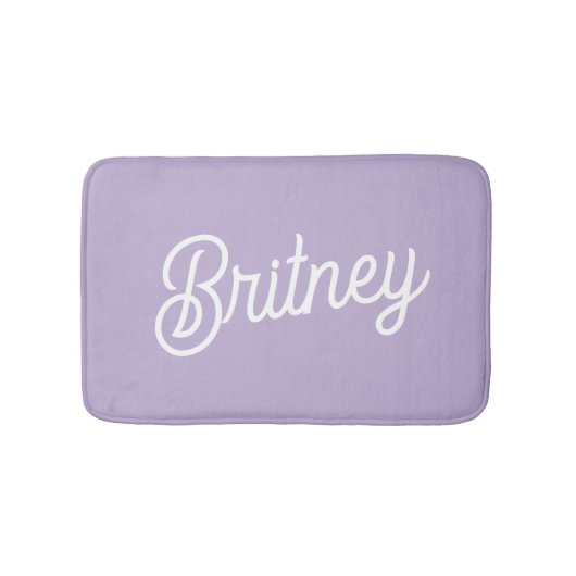 Name des Lila Monogramms für den personalisierten  Badematte (Vorderseite)