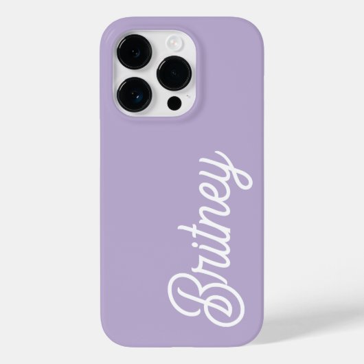 Name des Lila Monogramms für den personalisierten  Case-Mate iPhone Hülle (Rückseite)