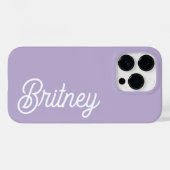 Name des Lila Monogramms für den personalisierten  Case-Mate iPhone Hülle (Rückseite (Horizontal))