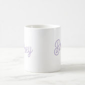 Name des Lila Monogramms für den personalisierten  Kaffeetasse (Mittel)
