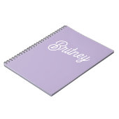 Name des Lila Monogramms für den personalisierten  Notizblock (Linke Seite)