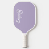 Name des Lila Monogramms für den personalisierten  Pickleball Schläger (Vorderseite)