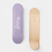Name des Lila Monogramms für den personalisierten  Skateboard (Vorderseite)