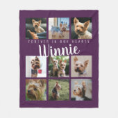 Name des lila Pet-Foto-Collage-Speichername Fleecedecke (Vorderseite)