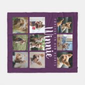 Name des lila Pet-Foto-Collage-Speichername Fleecedecke (Vorderseite (Horizontal))