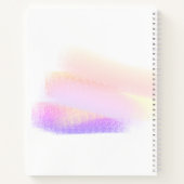 Name des lila Pinselstrichbuchs Notizblock (Rückseite)